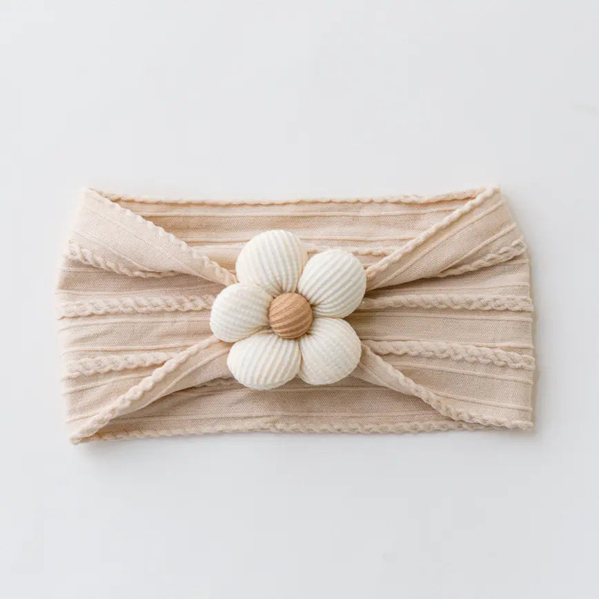 Floral Knit Baby Headband
