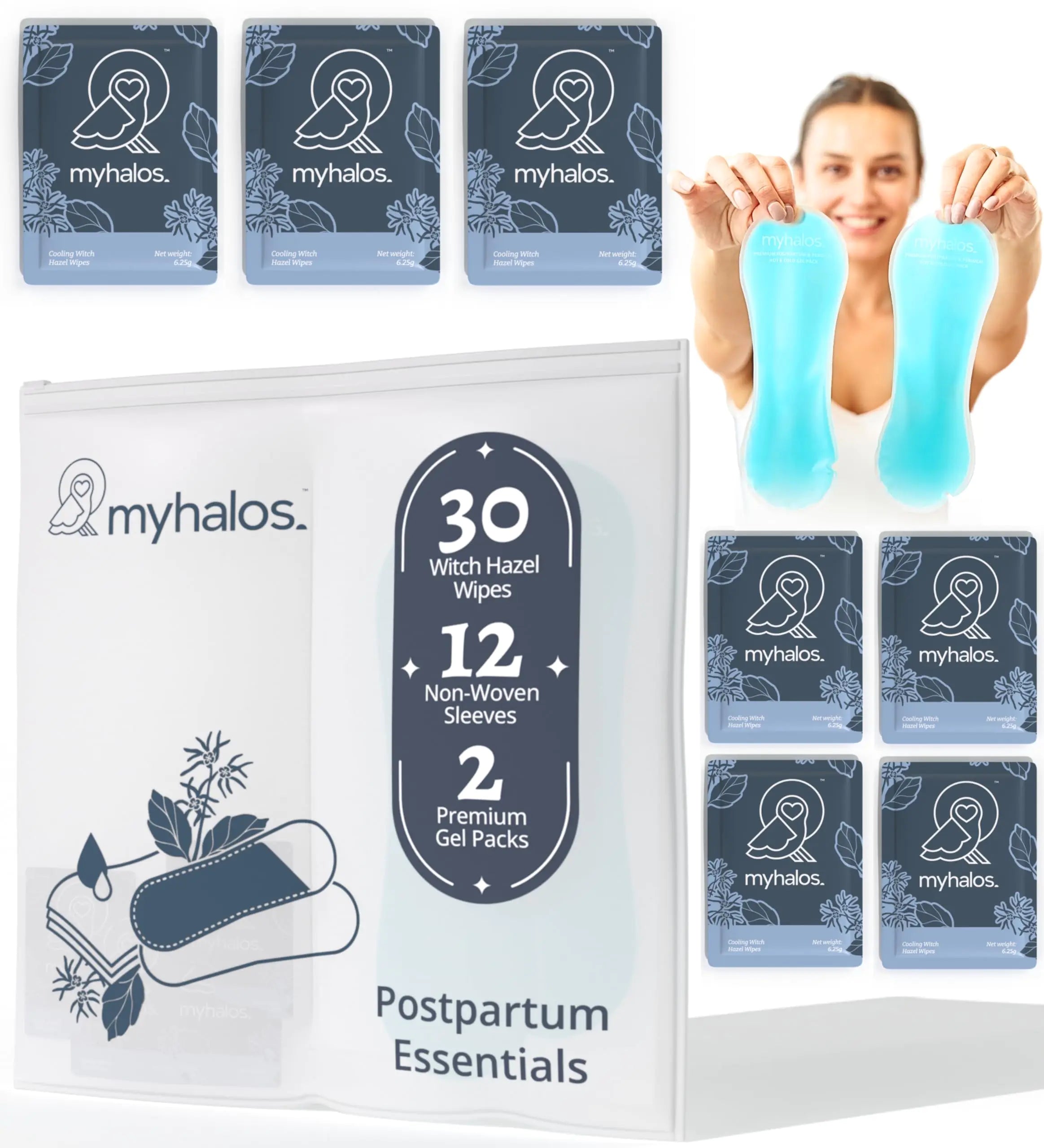 MyHalos 44 pcs- Postpartum Perineal Care Kit