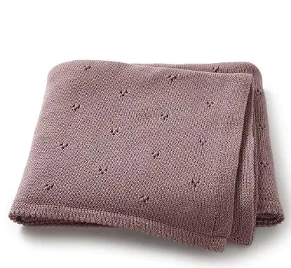 Knitted Cotton Newborn Blanket