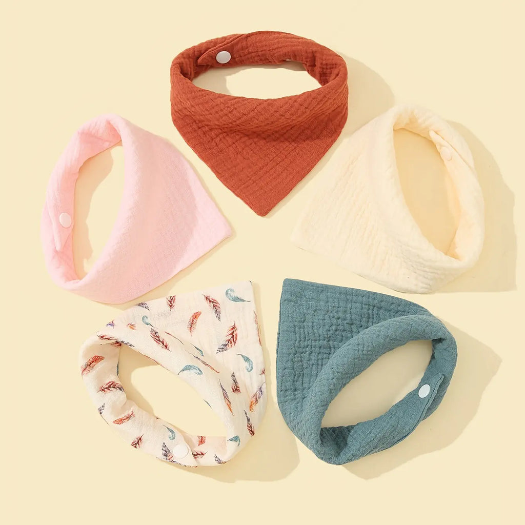 5-Piece Muslin Bibs