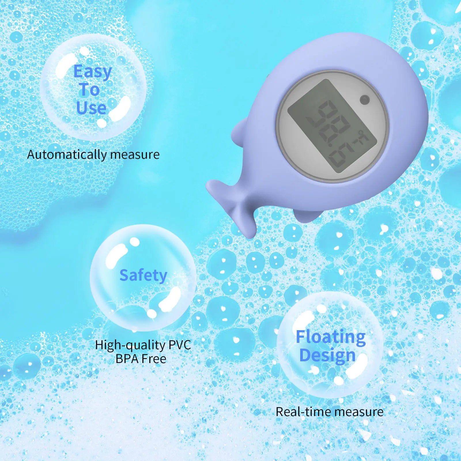 Heart & Halo Baby Bath Water Temperature Gauge (Digital)