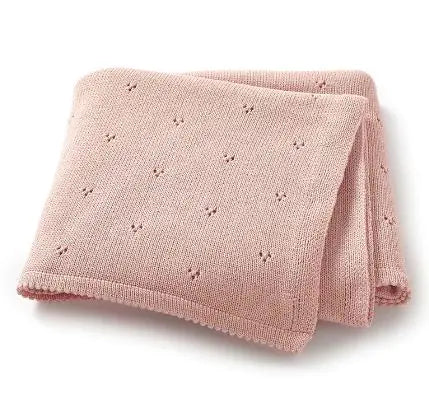 Knitted Cotton Newborn Blanket
